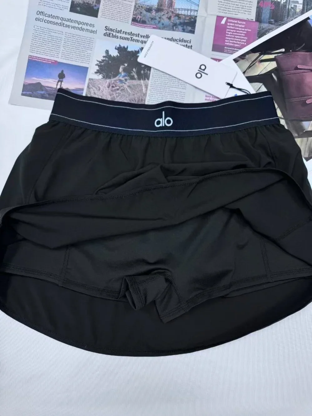 NWT | ALO Yoga Black Match Point Tennis Skirt 🤞 Tennis Golf Athletic Skirt 🖤